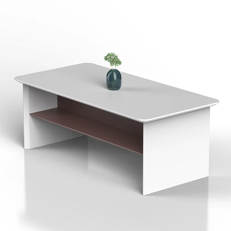

Home Furniture Simple Modern Black Wooden Coffee Table Long Sofa Side Table