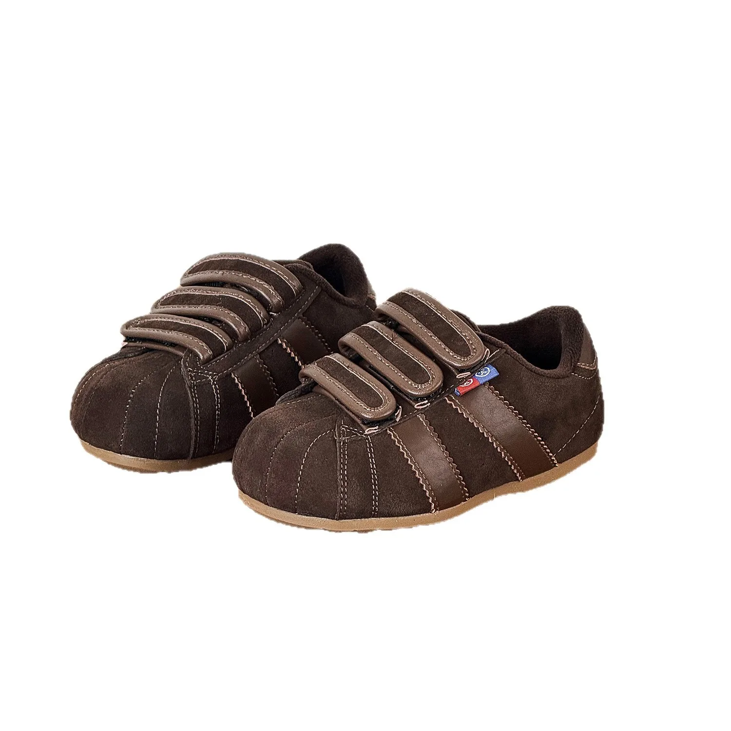 

Winter Children Boys Girls Fashionable Retro Velcro-closure Shell-toe Velvet Lining Sneakers Kids Toddlers Warm Casual Sneakers
