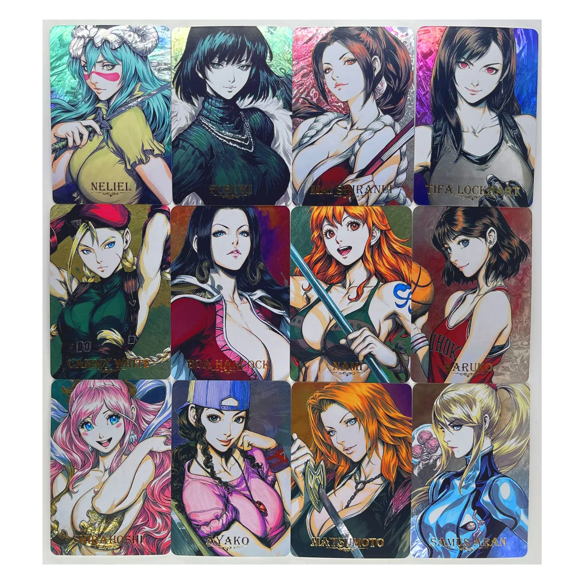 54pcs/set ACG Sexy Kochou Shinobu Laser Engraving Flash Toys Hobbies Collectibles Game Collection Anime Cards