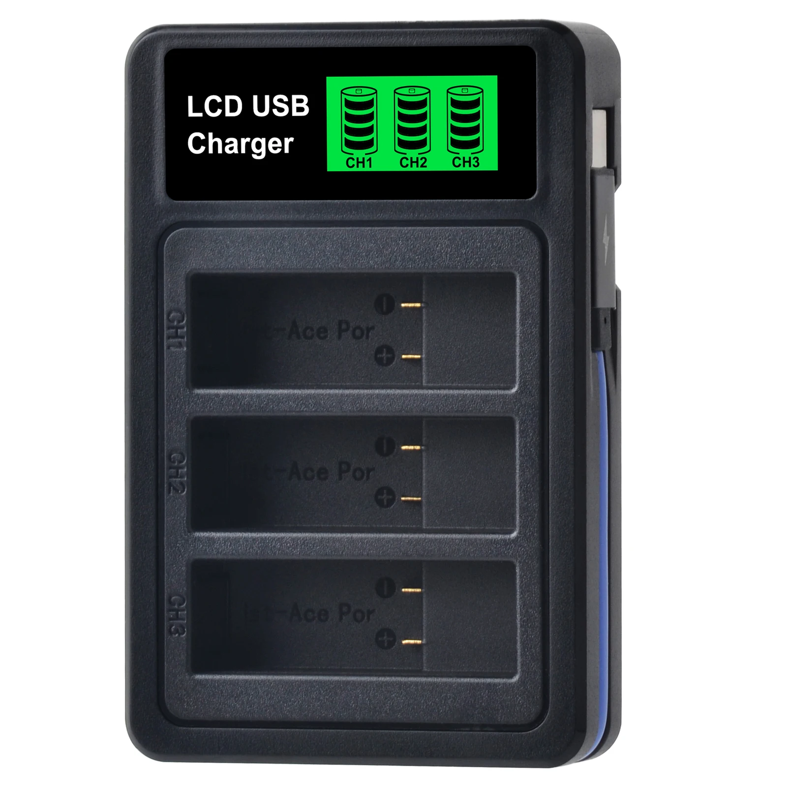 For Insta360 Ace Charger 3-Slot Fast Charging Ace Pro 2 Battery Charger For Insta 360 Ace Pro Ace Pro 2 Action Camera Accessory