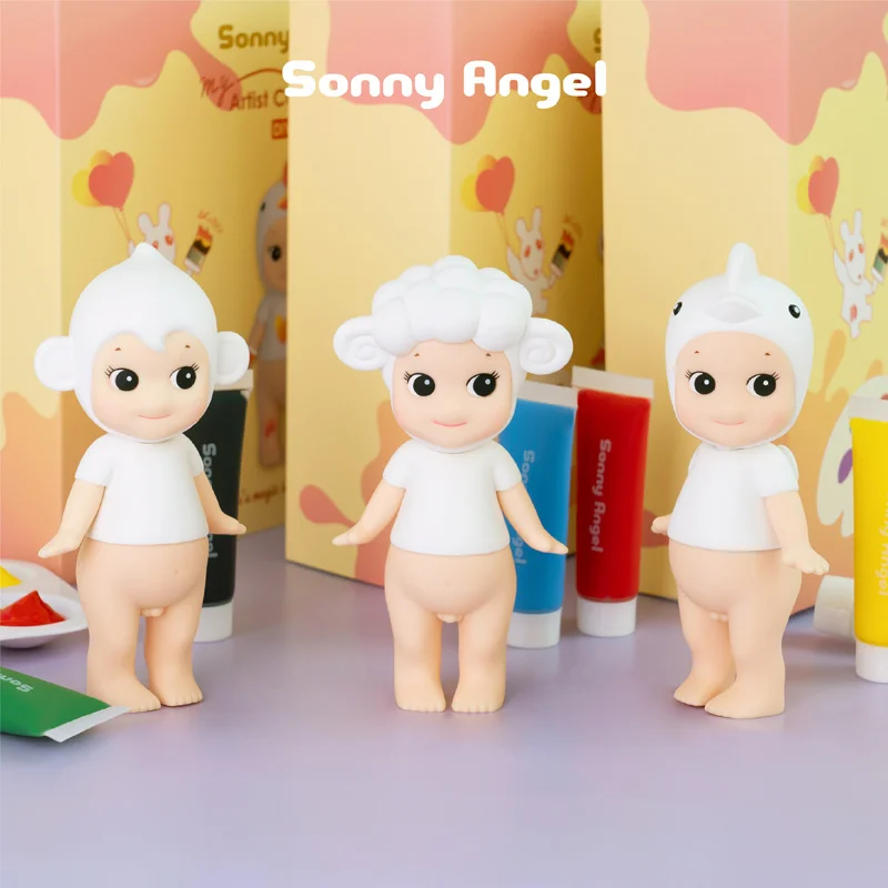 Sonny Angel Trendy Blind Box Ac-Diy Zelfgetrokken poppenset Dierentaart Auto gemonteerd Decoratief speelgoed Kinderverjaardagscadeaudoos