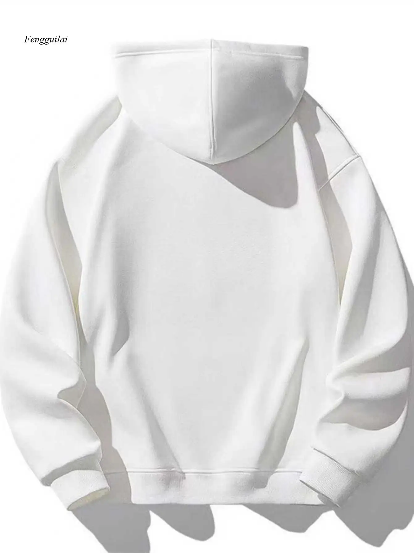 Bluza z kapturem w stylu heavy street style |   Cienka bluza z długim rękawem na wiosnę i jesień - czarna bluza w dużym rozmiarze