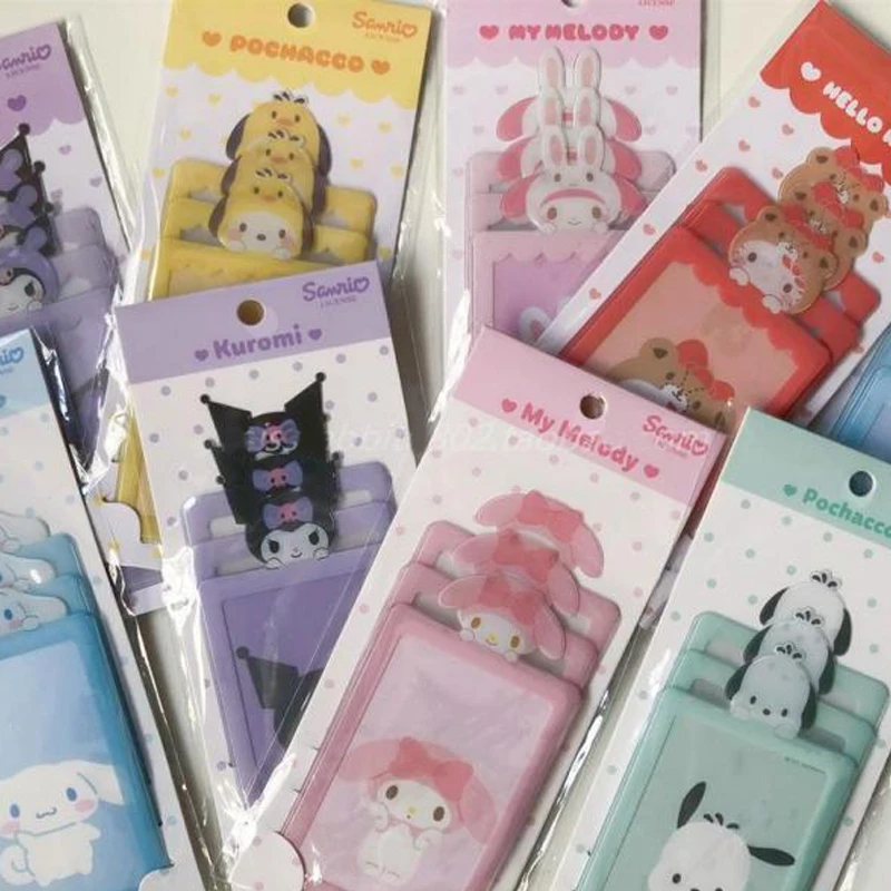 Sanrios Anime Kawaii Cartoon Figure Kuromi Cinnamoroll Hello Kittys Transparent Idol Small Card Protective Case Jelly Card Cover