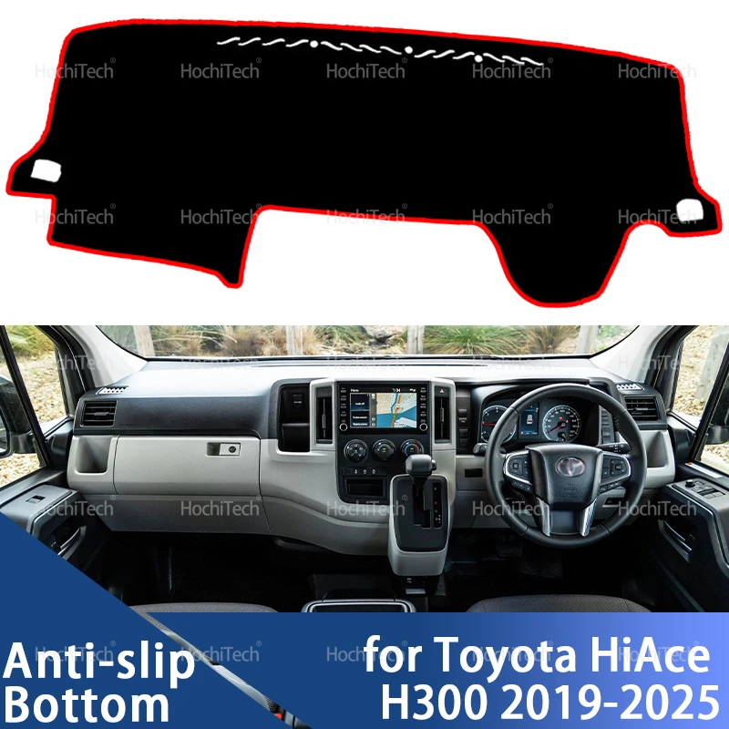 For Toyota HiAce H300 2019-2025 Car Dash Board Cover Dash Mat Sun Shade Non-slip Pad Interior Accessories