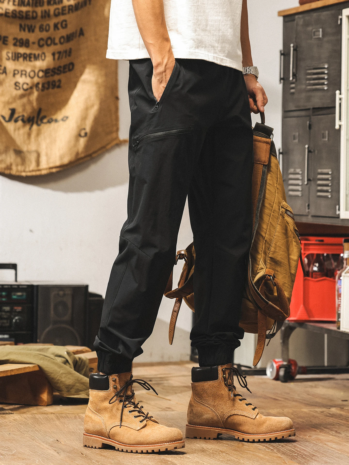 

Уличные водонепроницаемые походные брюки мужские свободные прямые брюки износостойкие повседневные длинные брюки модные городские брюки