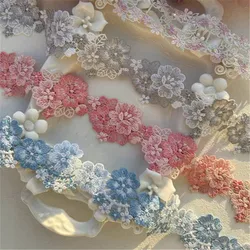 5Yards 4.5cm Width Blue Pink Grey Hollow Flower-Shaped Venise Diy Venice Lace Clothing Accessories Of Various Garment,Bra.Skirt