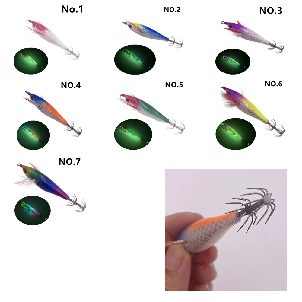 

Яркая Вертикальная приманка для джиггинга, 8 см, приманка в виде осьминога, креветки, деревянная приманка для джига, мормышки, кальмара, приманка с японским крючком