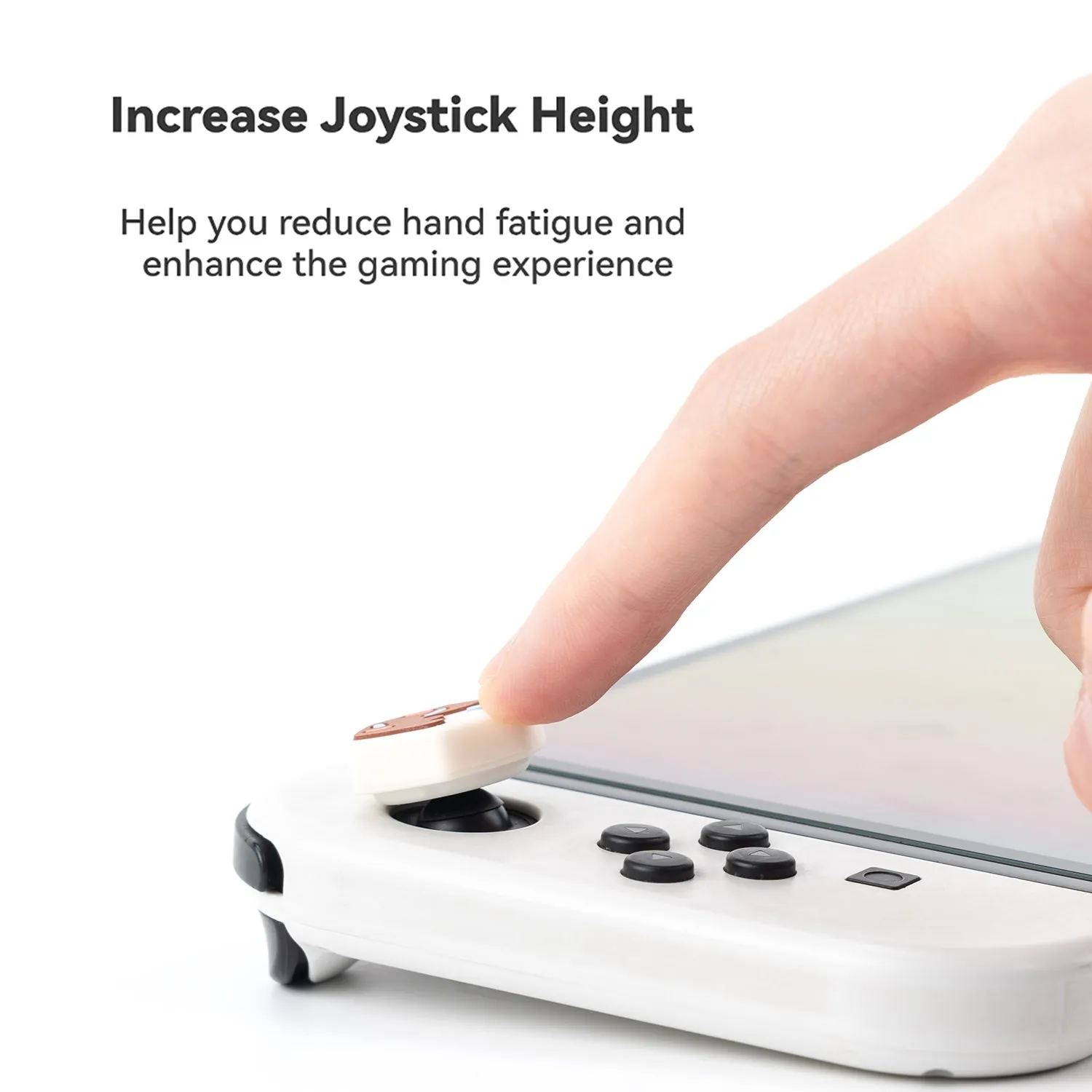 GeekShare silicone silicone, tampões de punho de chocolate, interruptor lite 4 peças para Nintendo interruptor e interruptor OLED