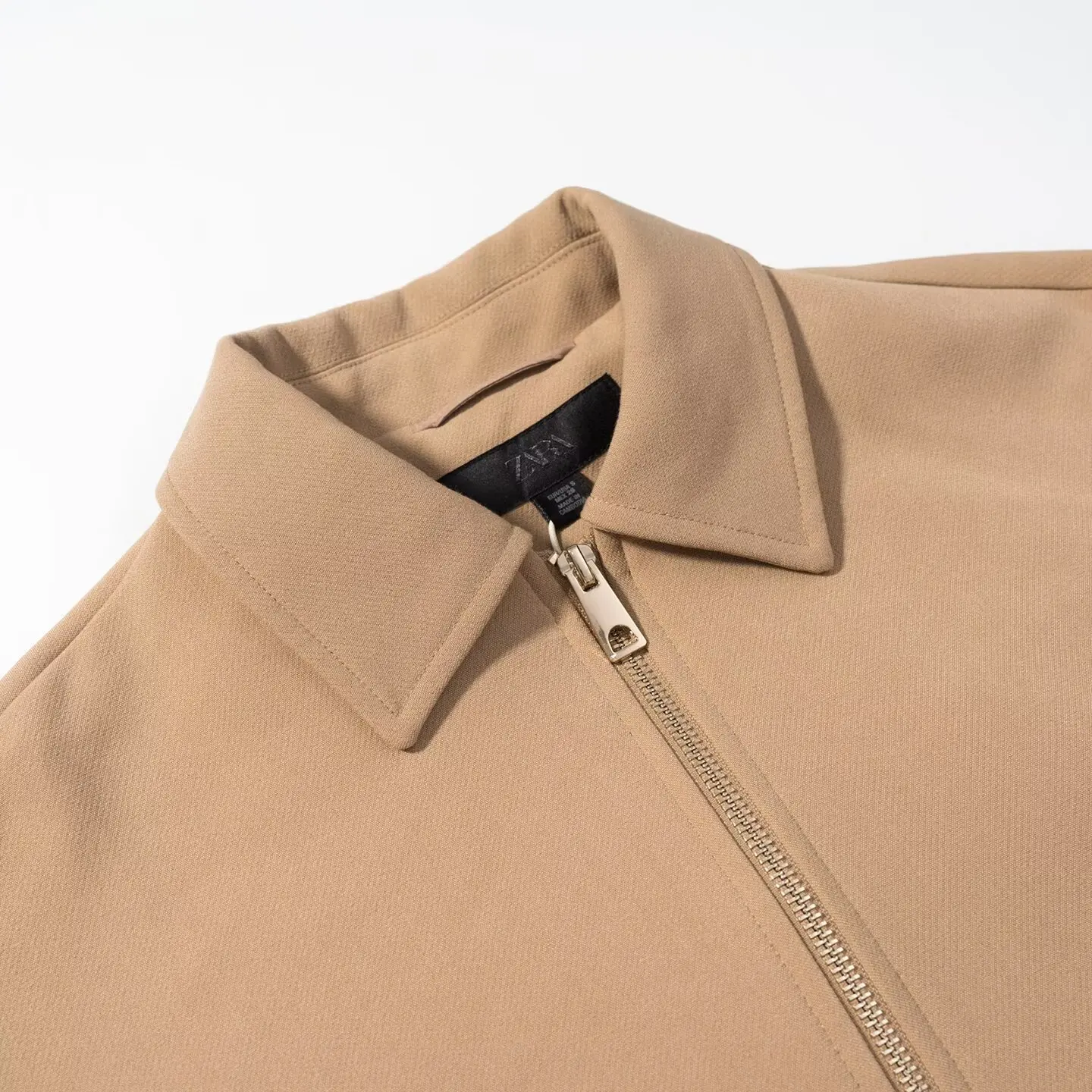 Women Casual Solid Short Jacket Coat Zipper Lapel Full Sleeve Pockets Elastic Cuff Jackets Autumn Lady Chic Street Outerwear