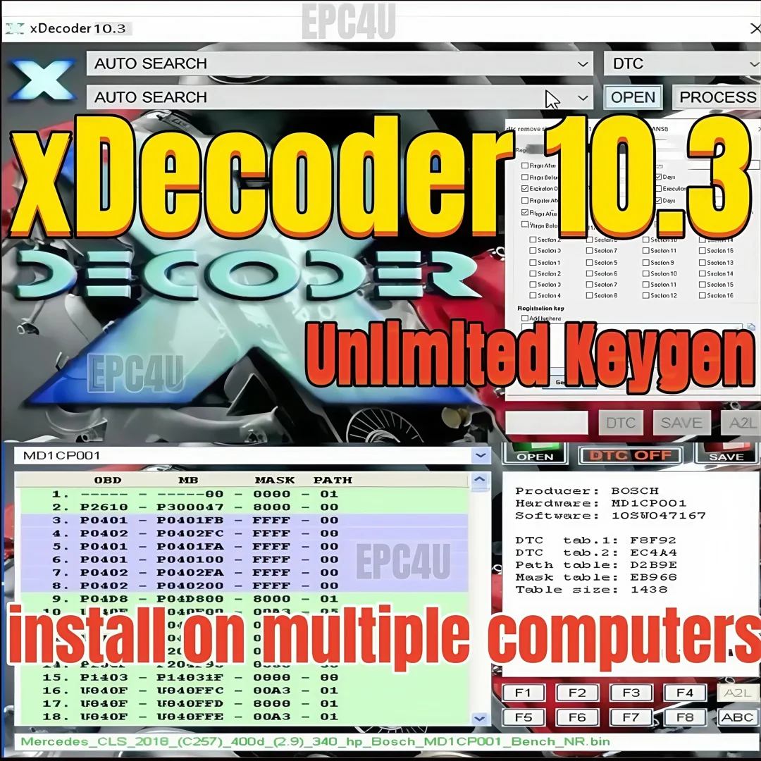 

Горячий Xдекодер 2021, 10,3 DTC OFF, удаление программного обеспечения, выключение ошибок, диагностические инструменты для ремонта DTCRemover, обработка кода неисправности автомобиля