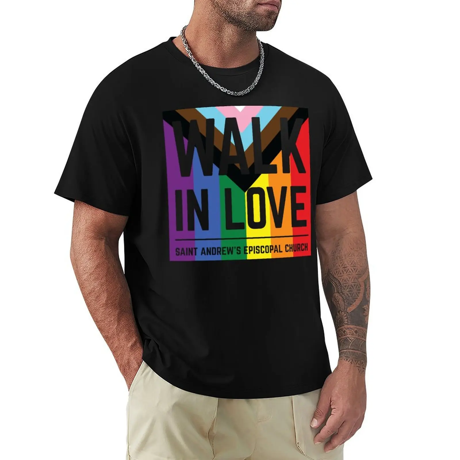 Pride Walk in Love ? Saint Andrew's Episcopal Church T-Shirt Plus Size Comfort Fit Tee