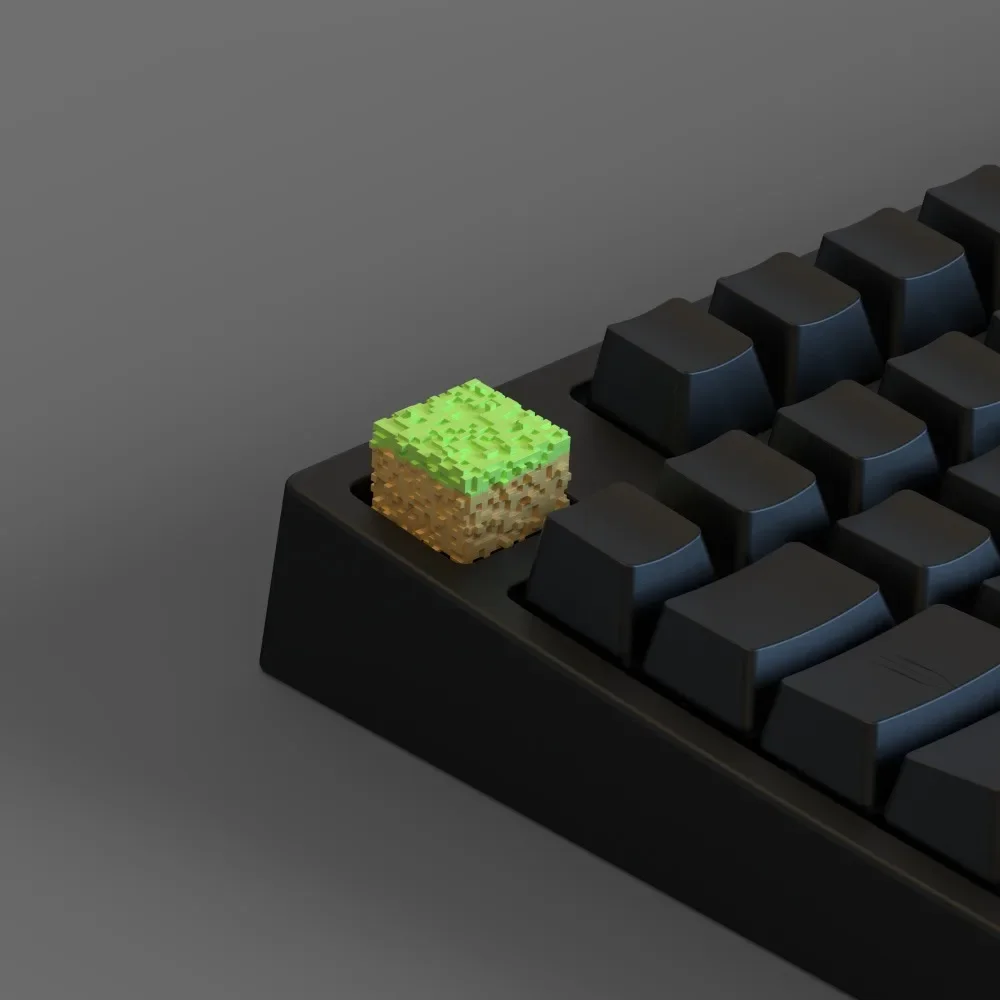 

ESC Resin Keycaps My World Grass Block For Mechanical Keyboard Accessories Esc Creativity Game Peripherals Single Keycap