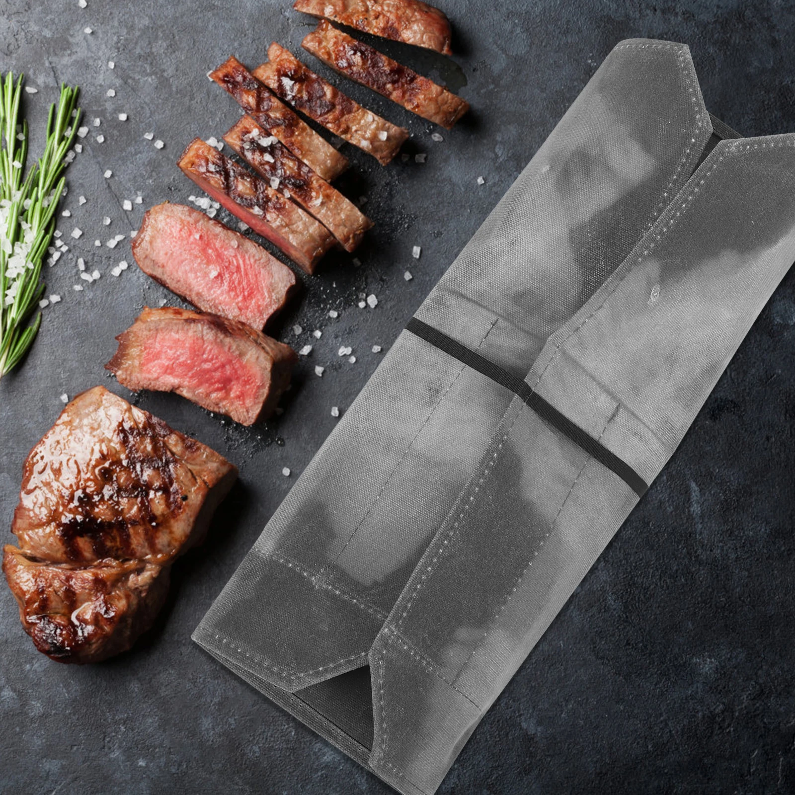 

Cutter Storage Bag Heavy Duty Portable Roll Up Pouch for Chefs Campers Lightweight Kitchen Tool Carrier with Multiple