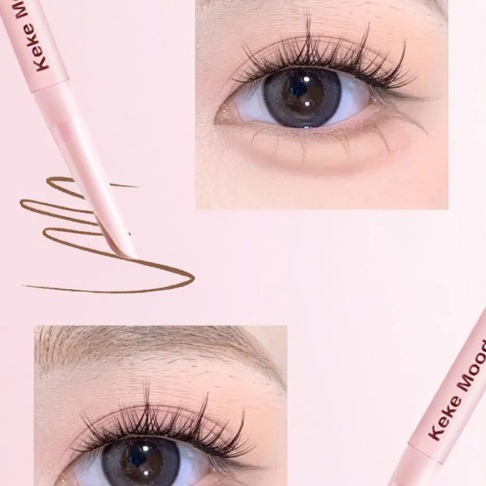 For Keke Mood Double Ended Eye Makeup Pen Sweatproof Shimmer Eyeliner Highlighter Long Lasting Precise Daily Look