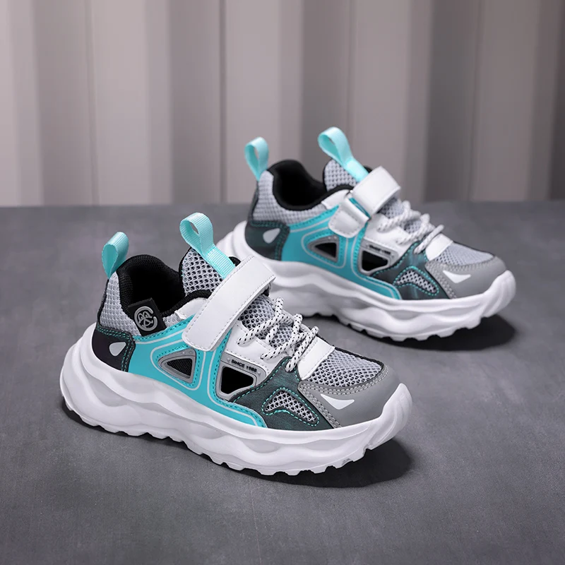 

Little Boys Summer Breathable Running Shoes Mesh Upper Anti Slip Wear Resistant Casual Sport Shoes for Outdoor Play and School