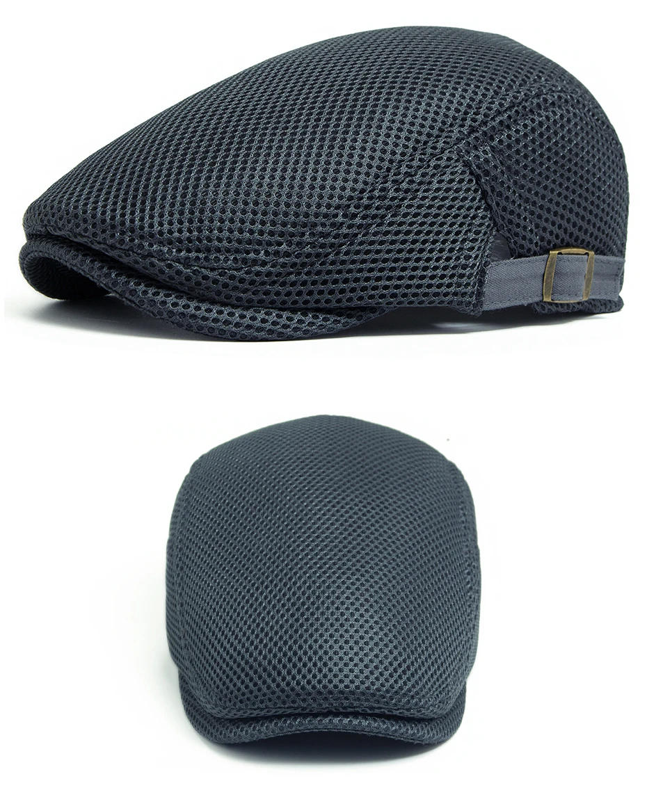 Neue Sommer Atmungsaktive Mesh Baskenmütze Mode Lässig Sonnenblende Flachen Hut Vintage Männer Frauen Zeitungsjunge Mütze Für 54-59 cm Kopf Umfang – Detail 10