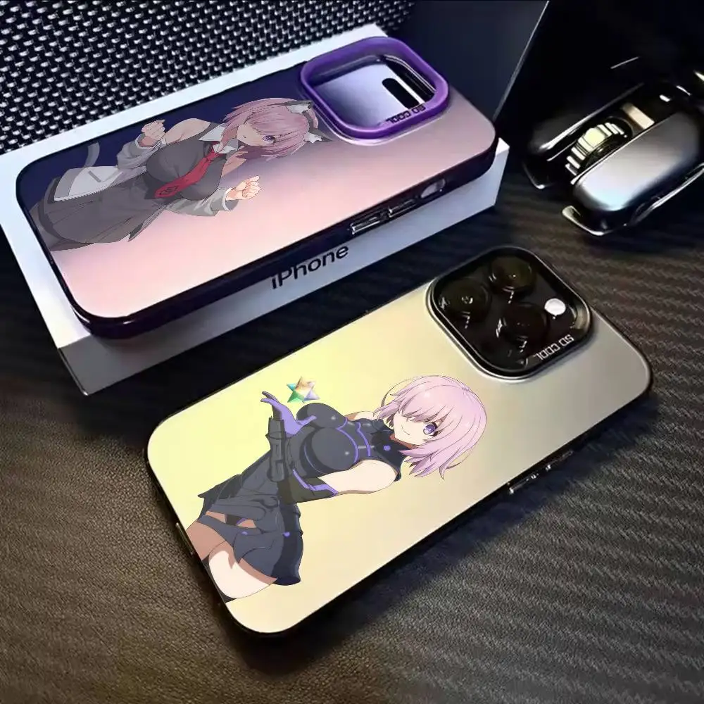 

Mash Kyrielight Cute Phone Case For iPhone 17,16,15,14,13,12,11,Mini,Pro,E,MAX White Candy Matte Cover