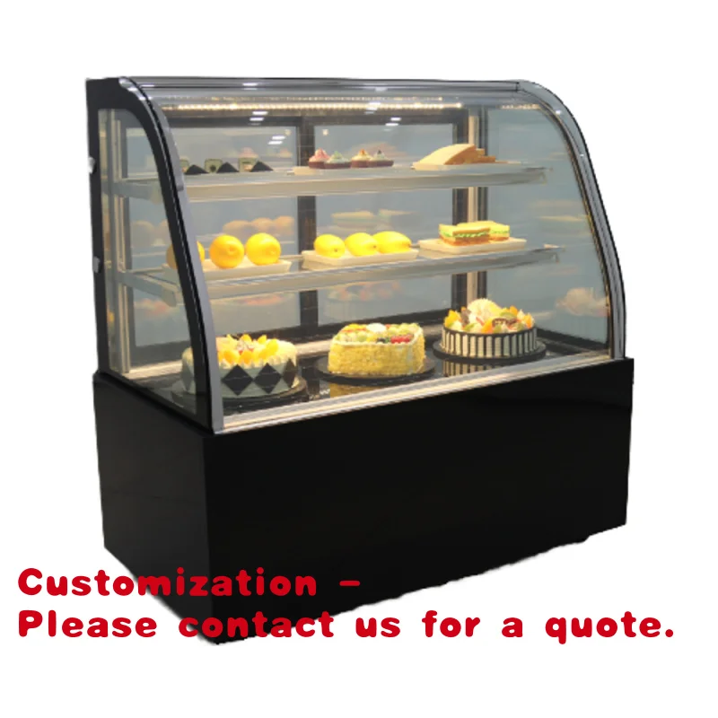 

Customize.High Quality 2-Tier Commercial Single-Temperature Cake Display Fridge Small LED Cooler Restaurant Bakery Store Glass