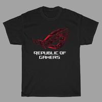 Asus ROG Republic Of Gamers Gaming Computer Men's Black Size S to 3XL T shirt