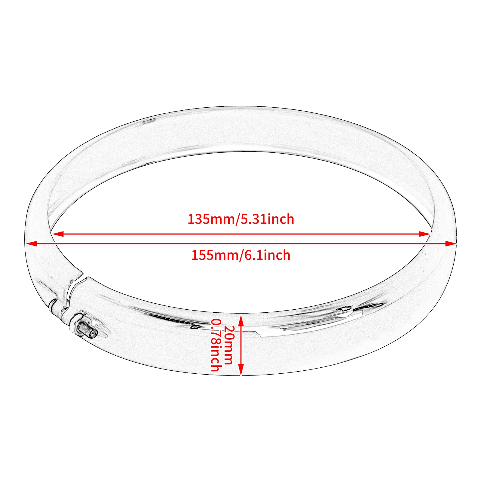 Motorcycle 5.75\'\' Headlight Headlamp Trim Ring Black For Harley Sportster Iron XL 883 1200 Dyna Softail Street Bob FXBB FXST