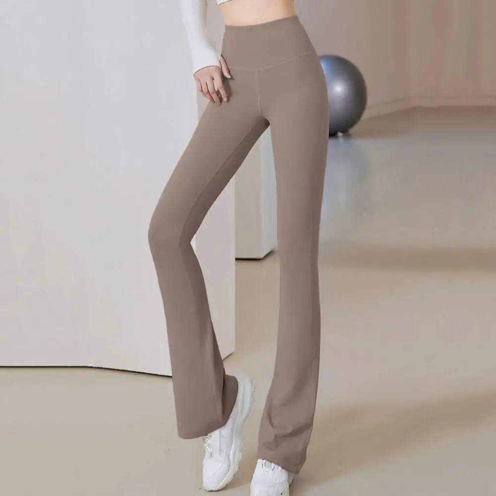 Korea Style High Waist Tight Slim Fashion Women Pants Knitted Female Floor Slam Trousers Flare Pants Trousers 2023 Sports Pants