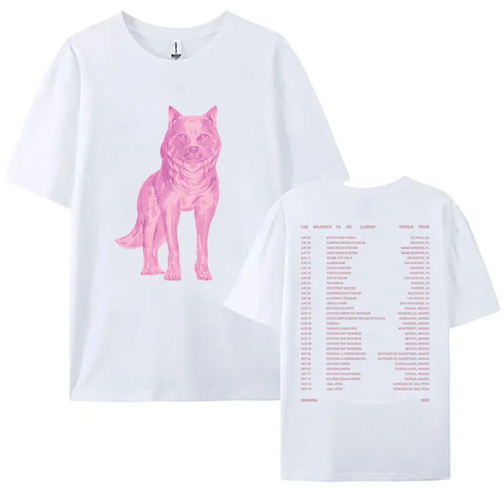 Isabel Tee Las Mujeres Ya No Lloran World Tour 2025 Tshirts Shakira Singer Printing T-shirt Cotton Women Short Sleeve T Shirt