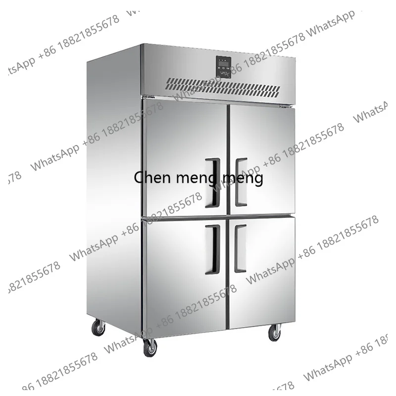 

Четырехдверный коммерческий кухонный холодильник, вертикальная морозильная камера большой емкости, холодильник с воздушным охлаждением, высокий шкаф