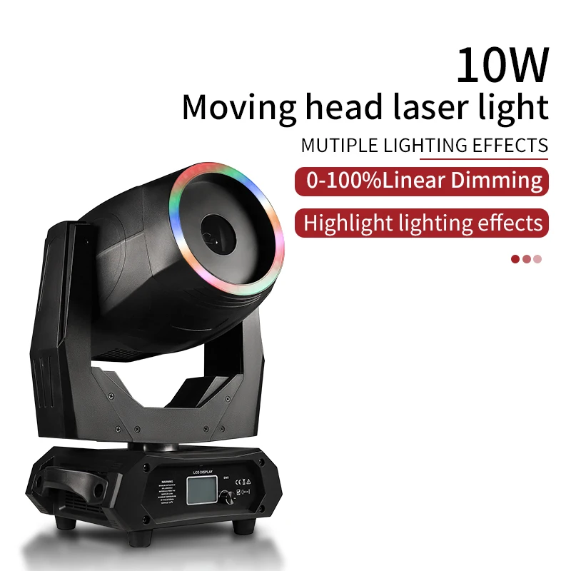 Luz con cabezal móvil láser 10W/15W con apertura RGB DMX rendimiento concierto DJ luz de escenario profesional discoteca escenario profesional l