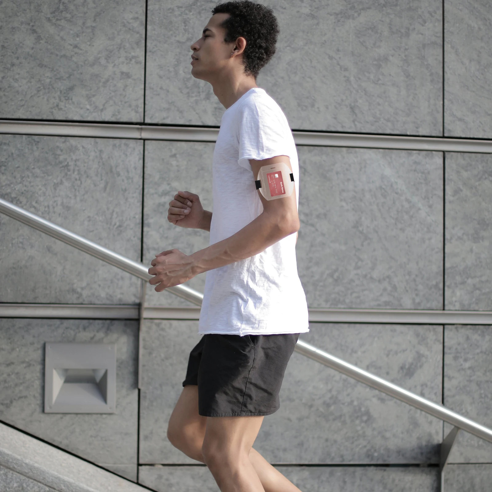 

2pcs Arm Holders Clear Adjustable Id Badge Holder For Worker Security Use Plastic Badge Protective Cover Office Airport