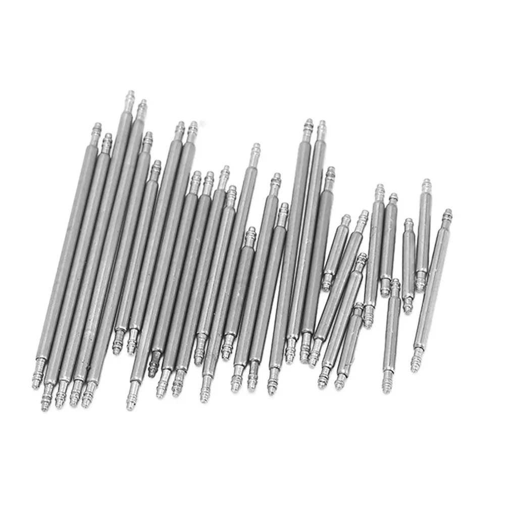 30pcs/60pcs Premium Silver Watch Band Pins Stainless Steel Different Sizes Spring Bar Pins Watch Repair Pins for Watch Straps