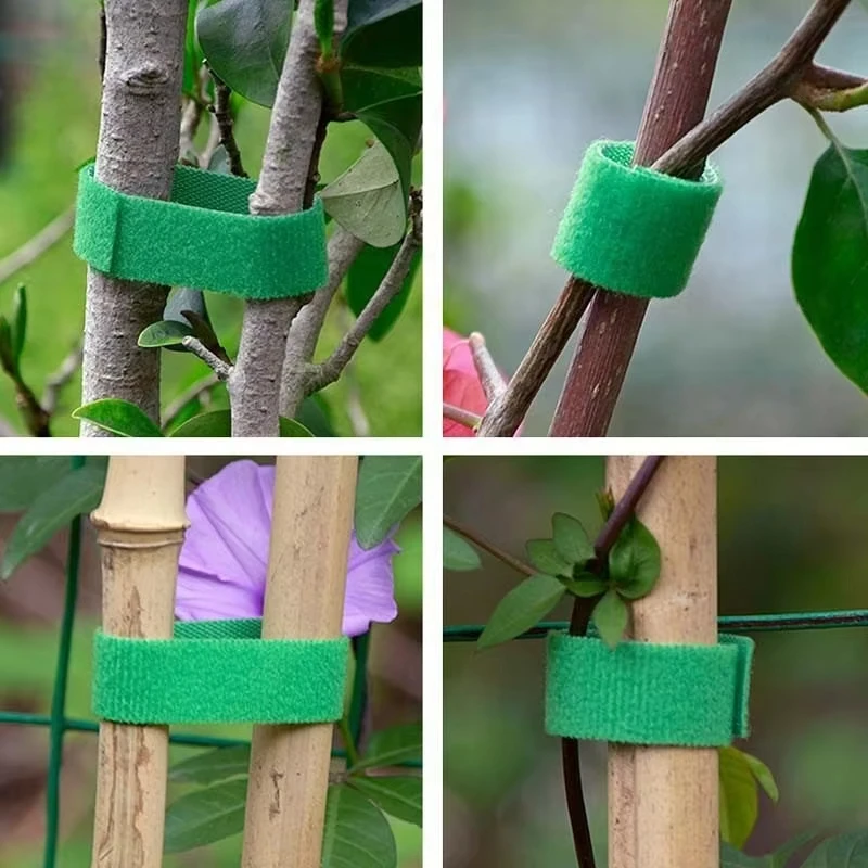 Plant Bandage Hook Tie Loop 20/2M Nylon Plant Ties Adjustable Plant Support Reusable Fastener Tape for Home Garden Accessories