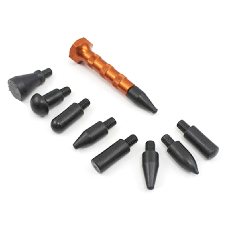 ATPRO Tools Kits Rubber Hammer 10pcs Leveling Pen Paintless Dent Repair Tool Hail Dent Removal Kit Hand Tool Set Kits
