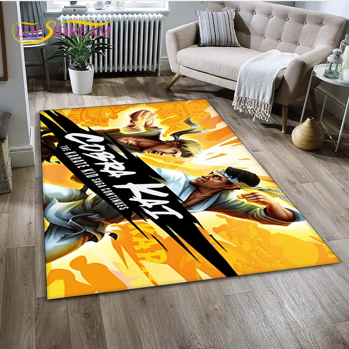 TV Karate Cobra Kai Amanda Area Rug Large,Carpet Rug for Living Room Bedroom Sofa Doormat Decoration,kid Play Non-slip Floor Mat