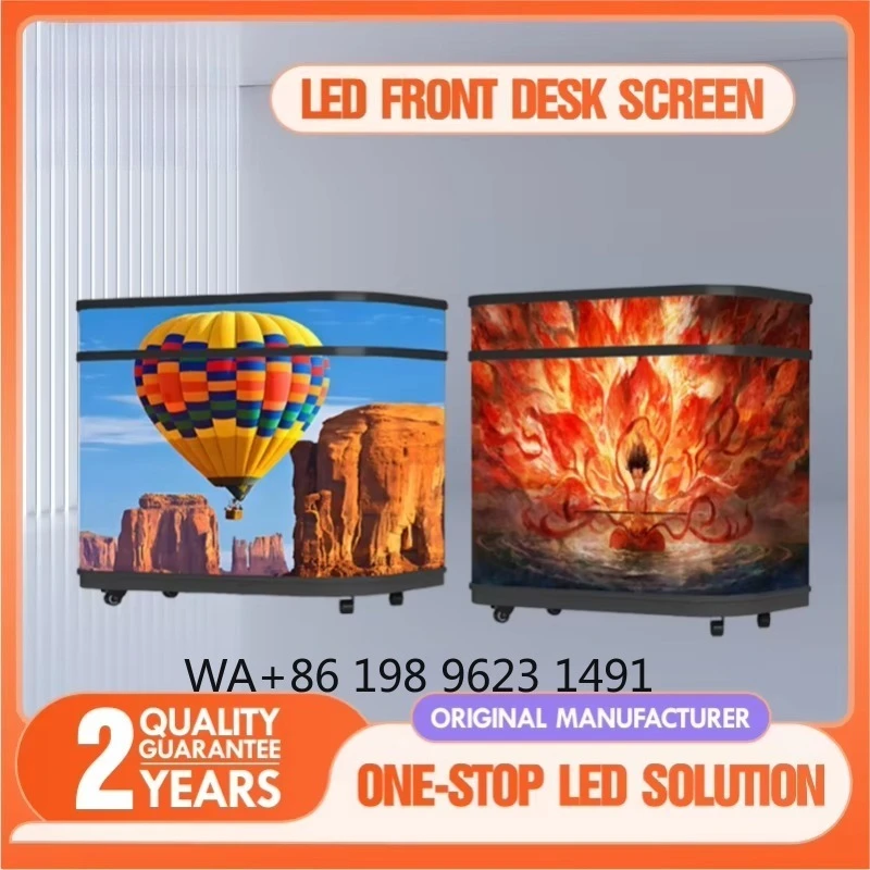 New Modular Full Color LED Screen P1.86 P2.5 High Pixel HD Indoor Front Desk Commercial Advertising Display Panel