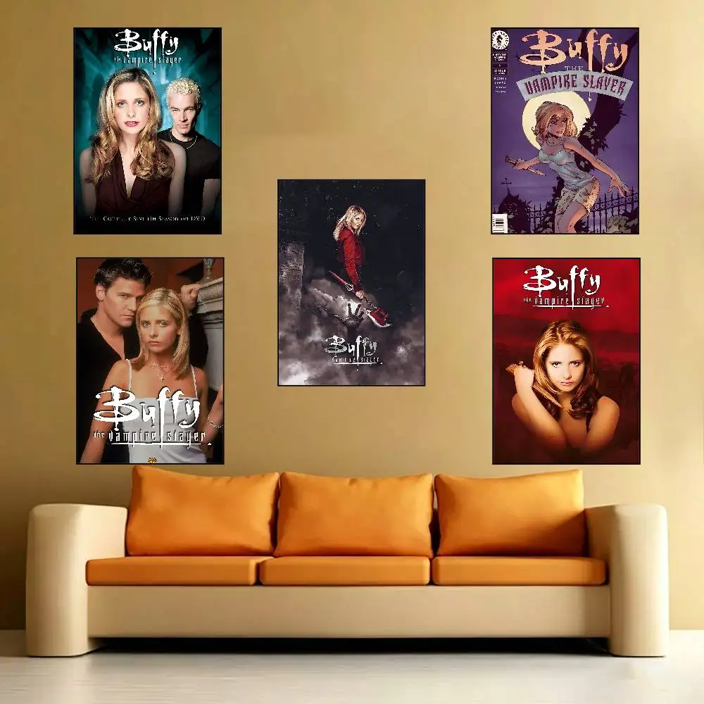 B-Buffy The Vampire Slayer Posters Living Room Bar Cafe Quality Canvas Vintage Style Comics Painting Art Home Wall Decor Picture