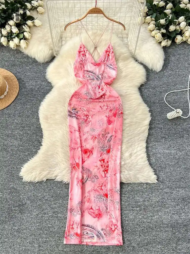 BabYoung الصيف طباعة فساتين عارية الذراعين النساء أكمام الرسن Bodycon فراشة الدانتيل يصل تصميم Hotsweet مثير عطلة فستان الشمس