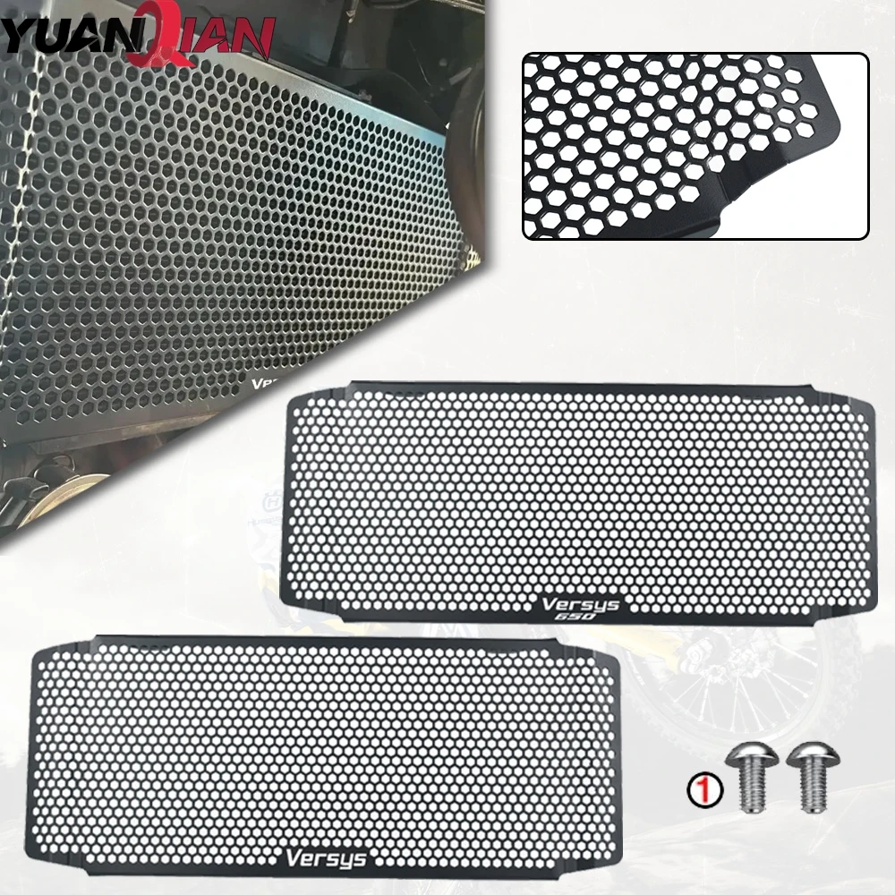

2025 Radiator Grille Guard Cover For Kawasaki Versys 650 Versys650 2015-2021 2022 2023 2024 Motorcycle Accessory Radiator Guard
