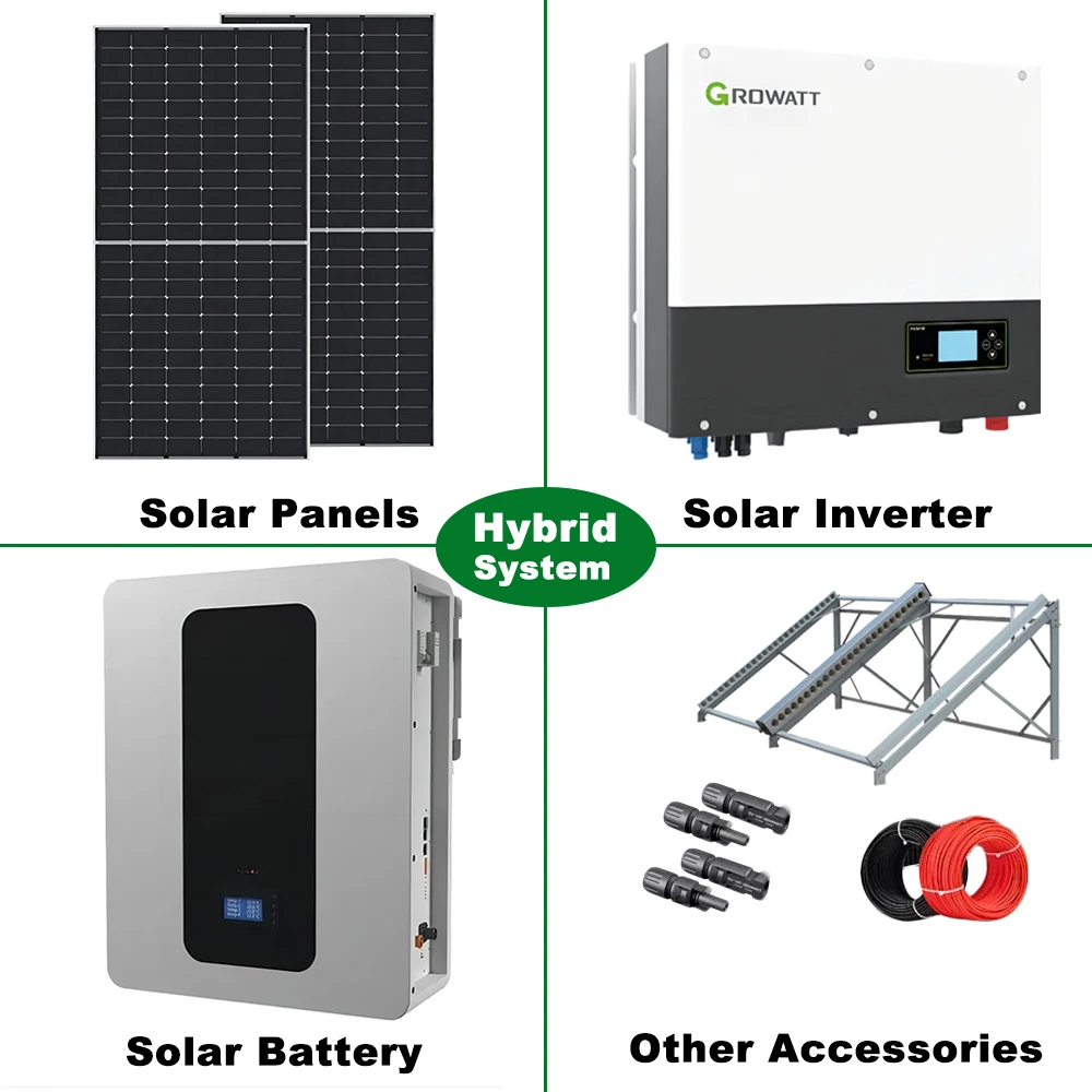 Household complete set of hybrid 3KW 4KW 5KW 6KW solar system