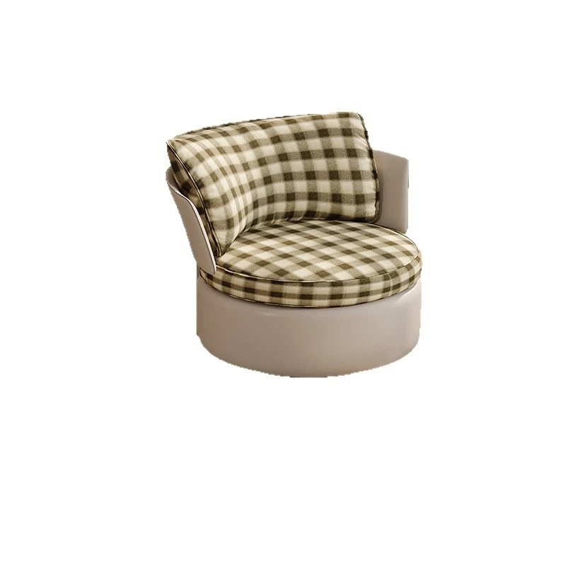Cotton and linen lazy sofa chair living room balcony casual lazy swivel chair sofa  recliner bedroom retro sofa