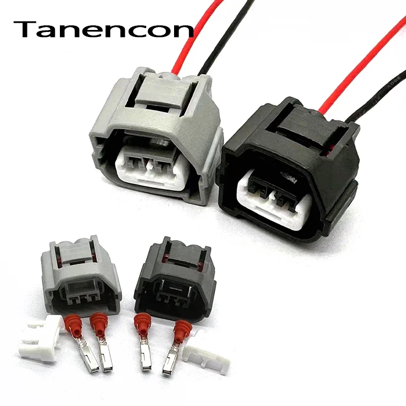 

1 Set 2 Pin Car Waterproof Ignition Coil Wire Connector Female Front Fog Lamp Assembly Plug For Hyundai 90980-10899 90980-10901