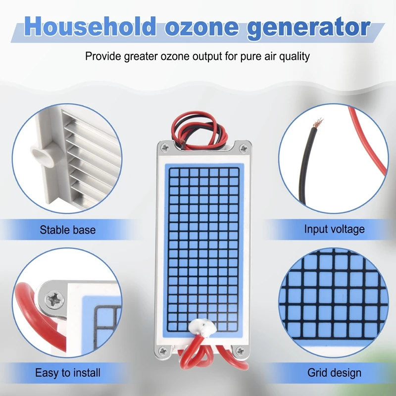 110V 60G/H Ozone Generator Portable Air Purifier Air Cleaner Ozonizer Home Ozonator O3 Ozono Machine Long Life