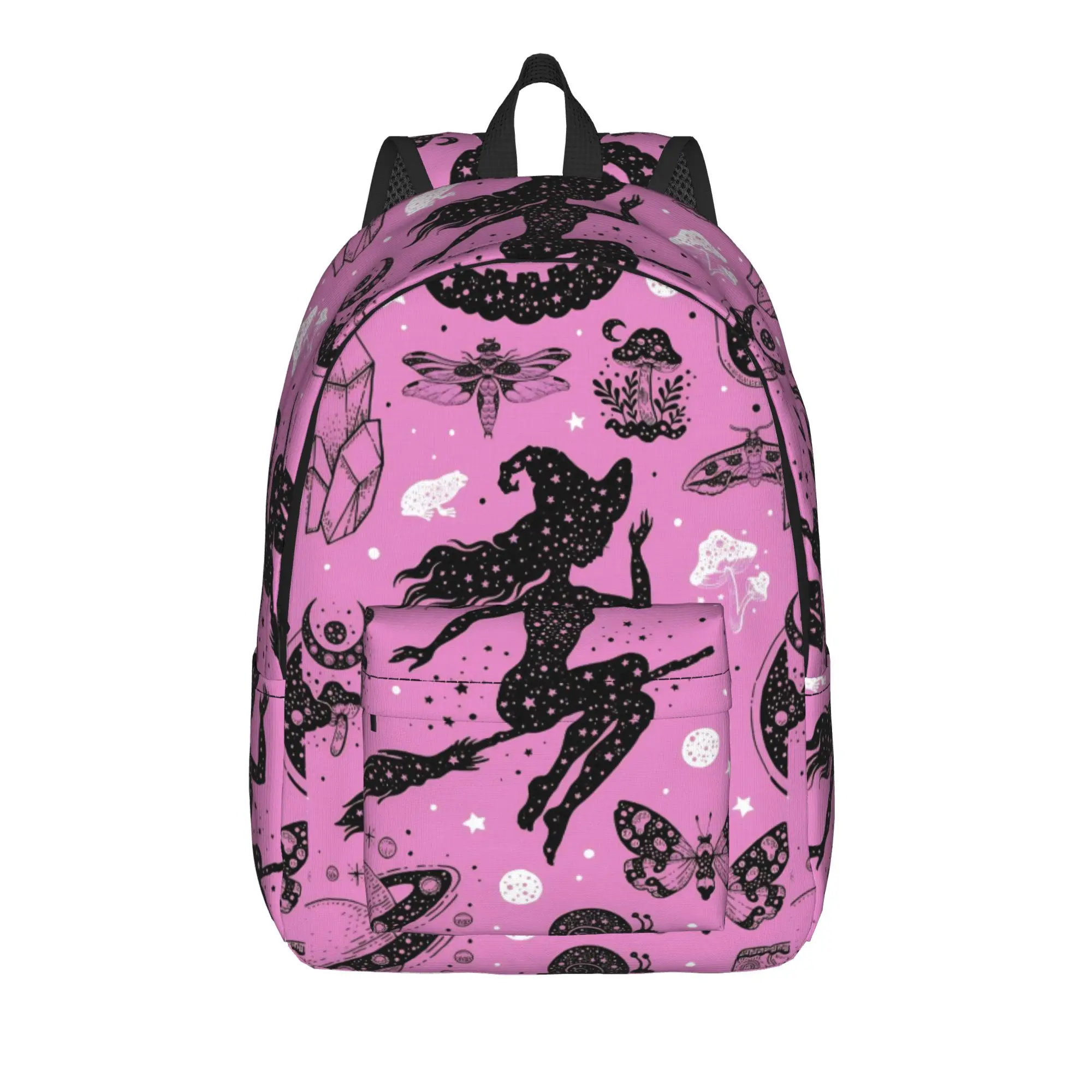 Halloween Gothcore Backpack for Men Women Casual Student Work Daypack Witchy Cross Laptop Computer Shoulder Bag Gift