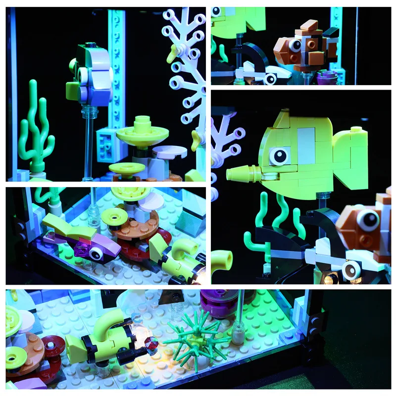 

Universal Lighting Kit for Lego 31122 Fish Bowl (Only Led Light,Without Blocks Model) Flexible & Bright Lighting Solution