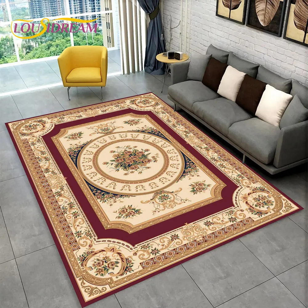 Turkey Persian Bohemian Area Rug Large,Carpet Rug for Living Room Bedroom Sofa Doormat Decoration,Kid Play Non-slip Floor Mat