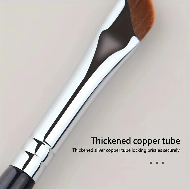 Pincel delineador de ojos, pincel fino y oblicuo para cejas, reparación de sombra de nariz, sombra de ojos, corrector, base, brocha de maquillaje