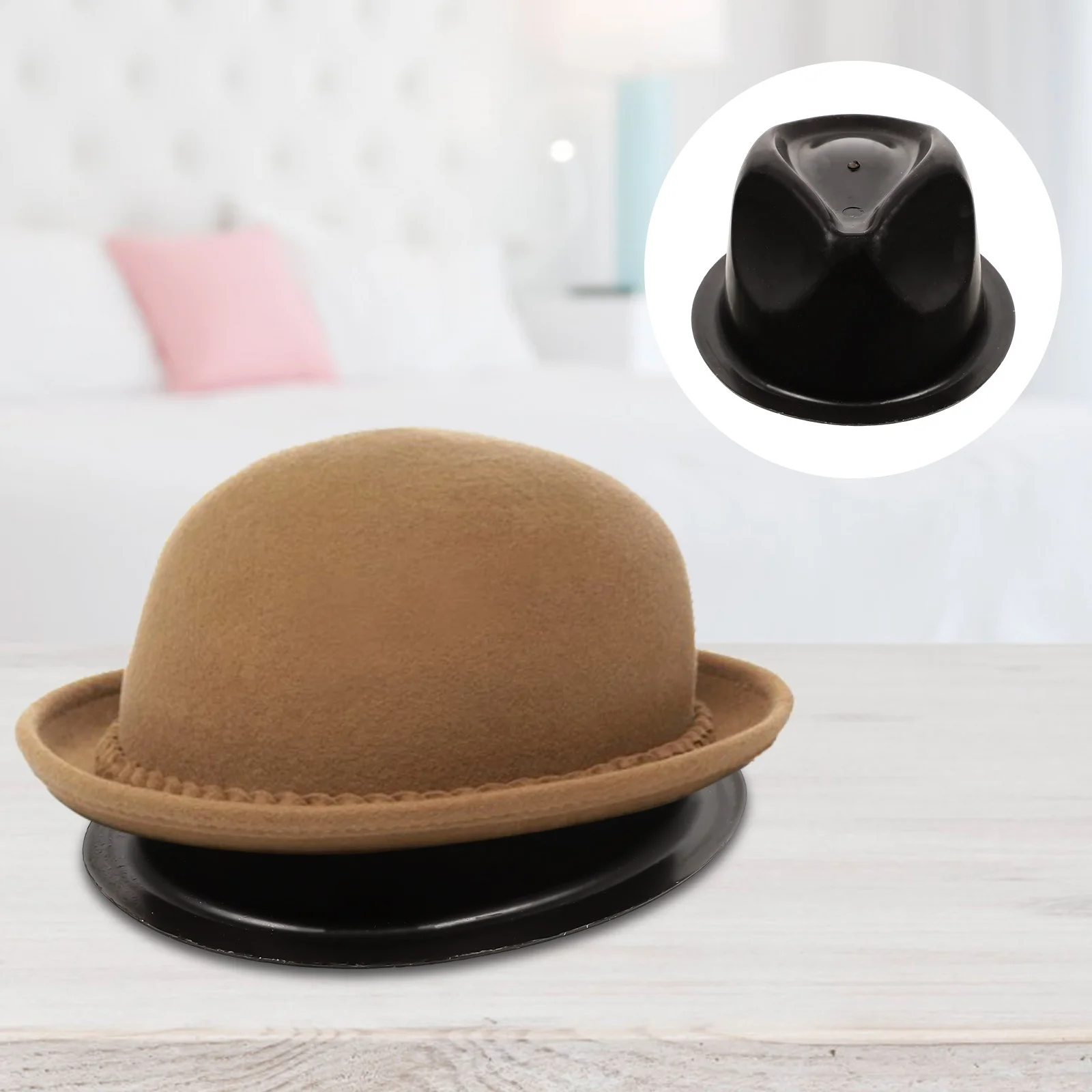 

10pcs Hat Stay Storage Rack Holder Stand Display Black Organizer PVC Cowboy Hat Support Travel Lightweight Home