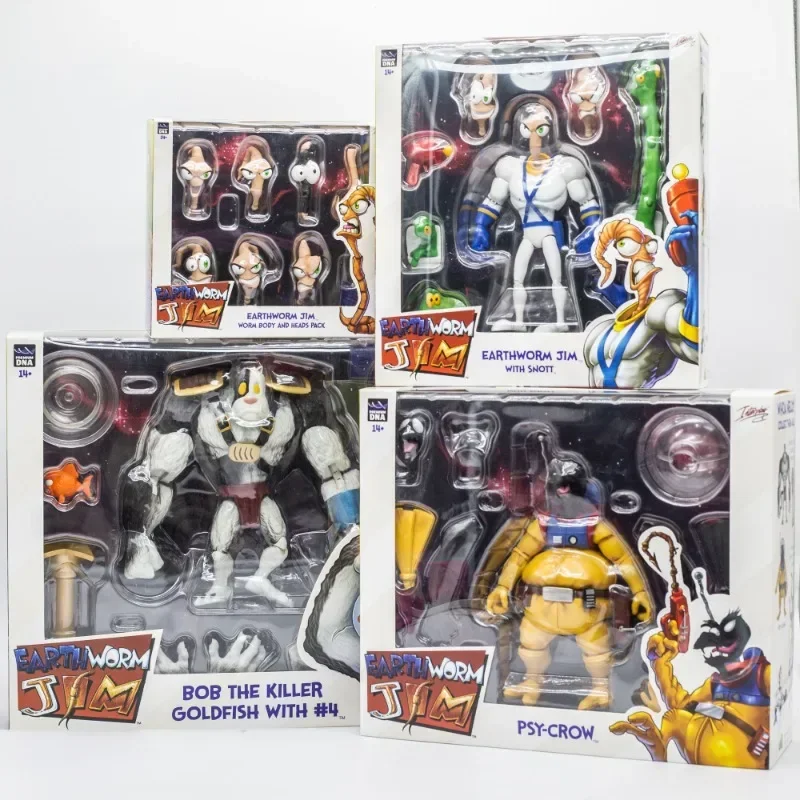 PDNA Earthworm Jim 1/12 Figurka anime Wave 1 Psy-Crow Bob The Killer Gold Fish Snot Figurka Model Zabawki Zbieraj Ozdoby Prezenty