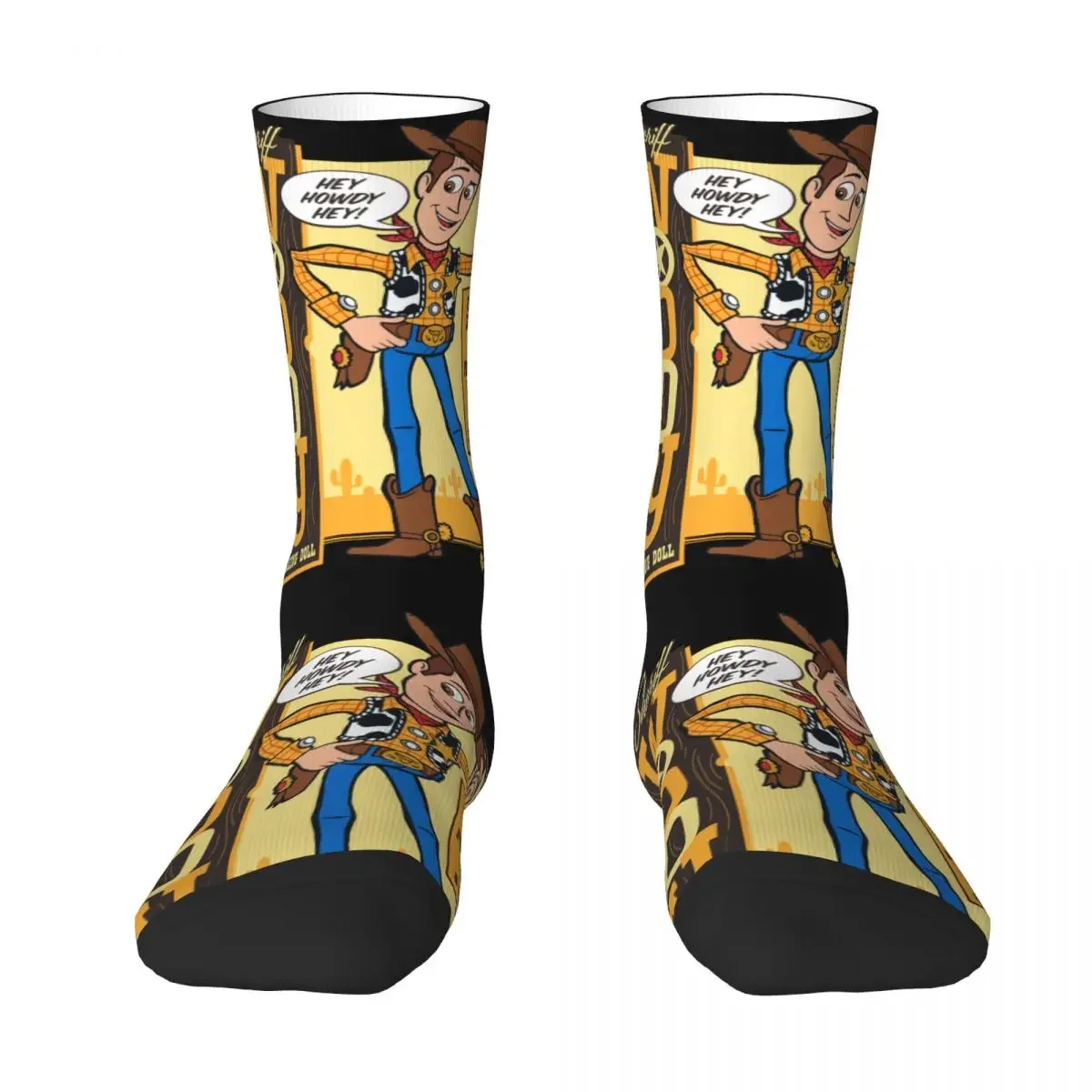 Vintage Sheriff Woody Doll Socks Men Women Polyester Fashion Socks Crazy Spring Summer Autumn Winter Socks Gift