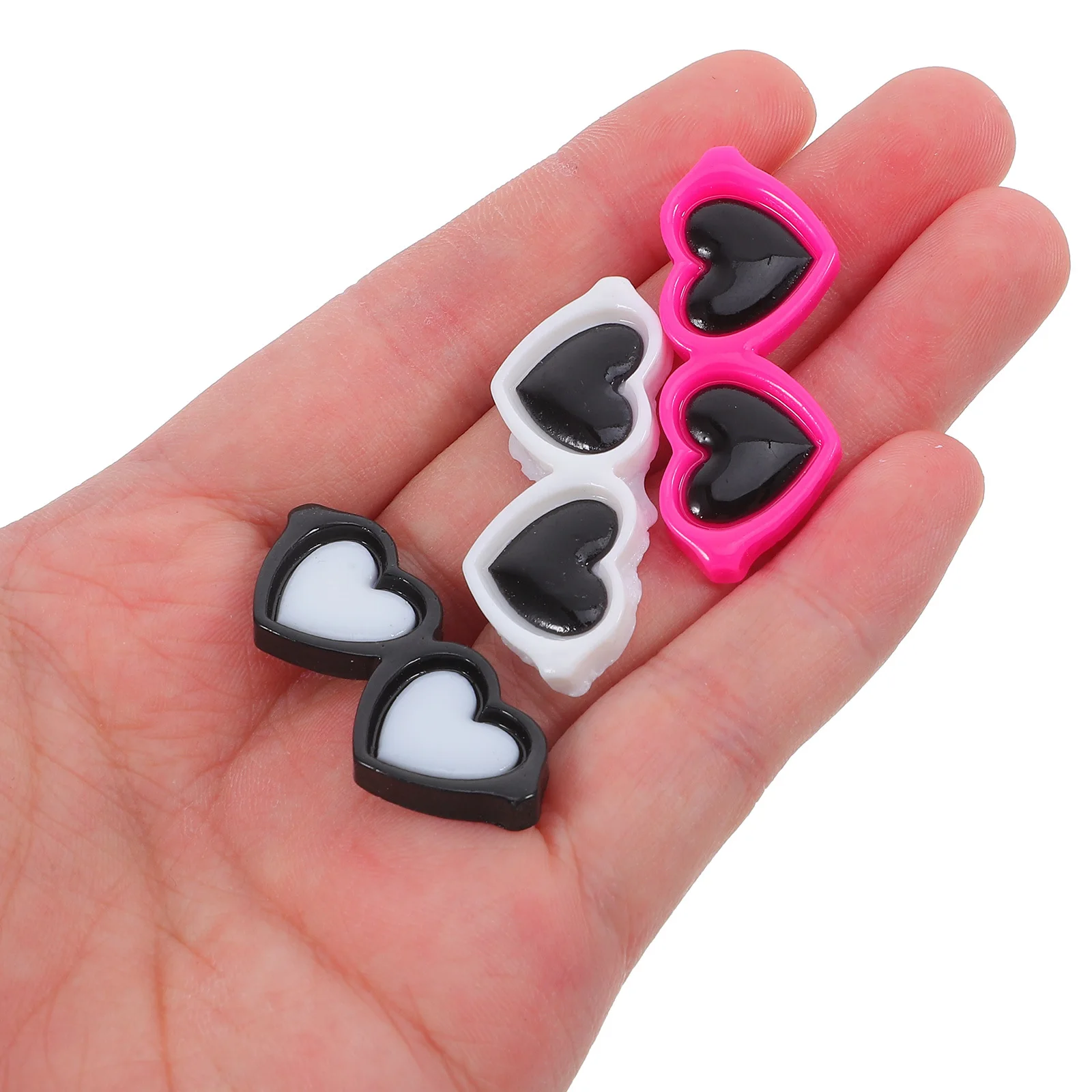 20 piezas gafas de amor, accesorios de resina, decoración de funda de teléfono DIY, Material artesanal para joyería, ropa, accesorios para el cabello, arte
