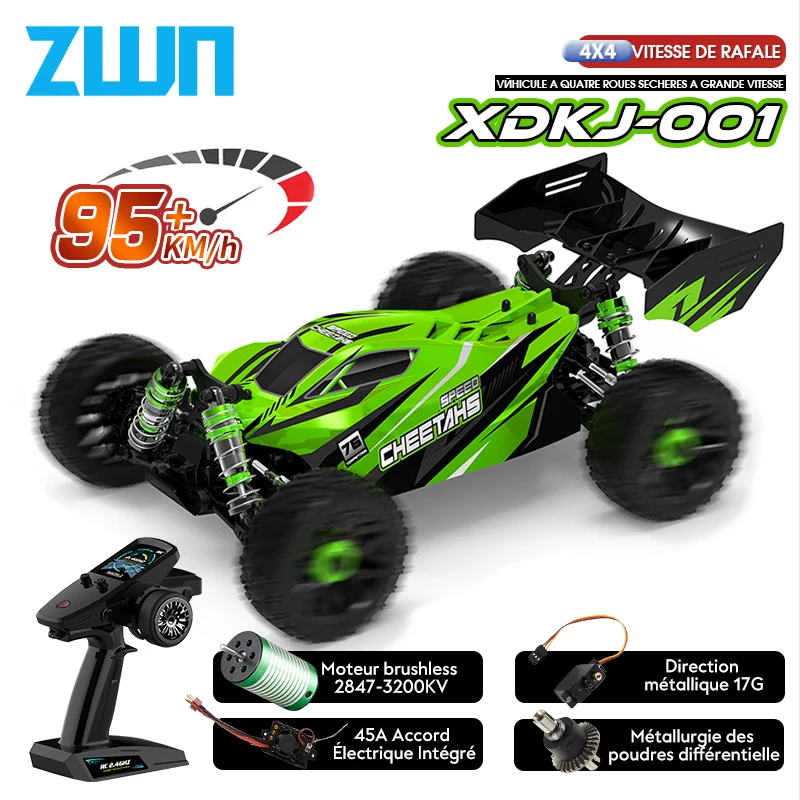 Voiture de course professionnelle 95 KM/H 4WD RC 3S 1/14, sans balais, haute vitesse, dérive compétitive, jouets télécommandés vs Wltoys 144010
